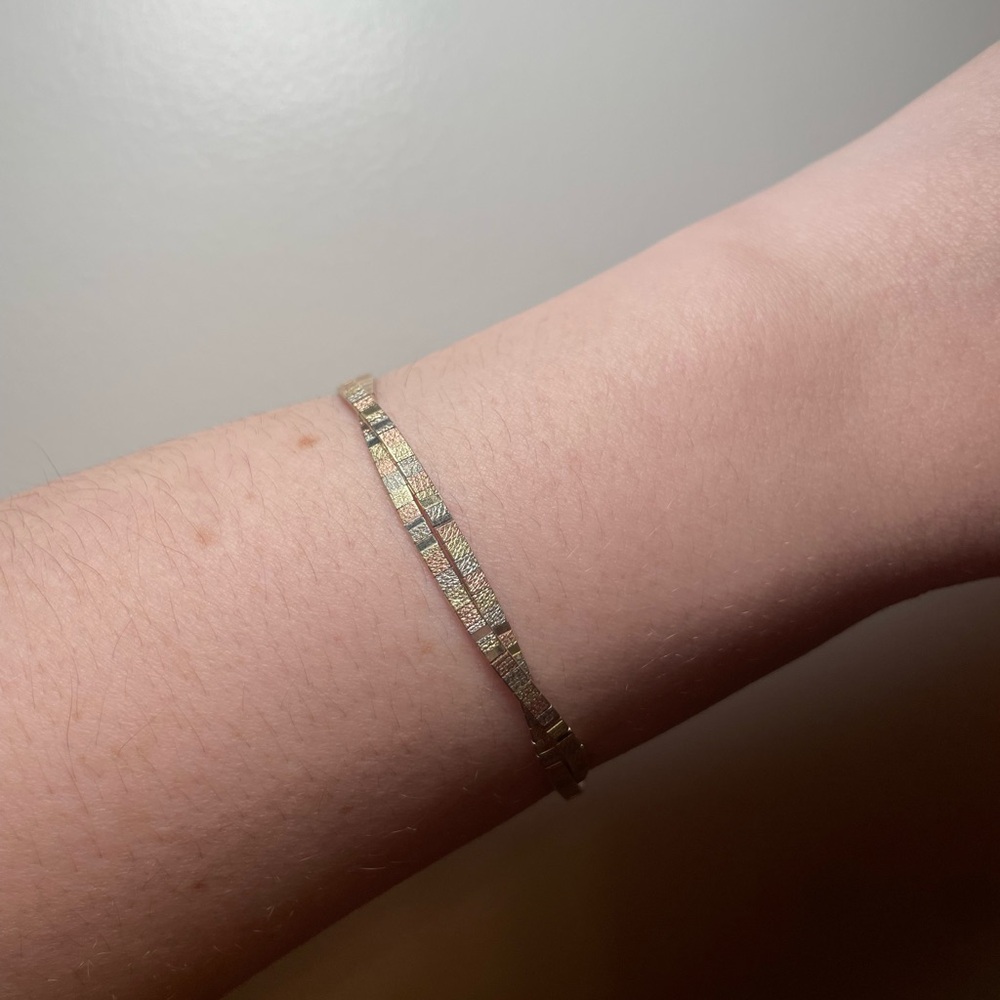 14k Yellow, White, and Rose Gold Bracelet